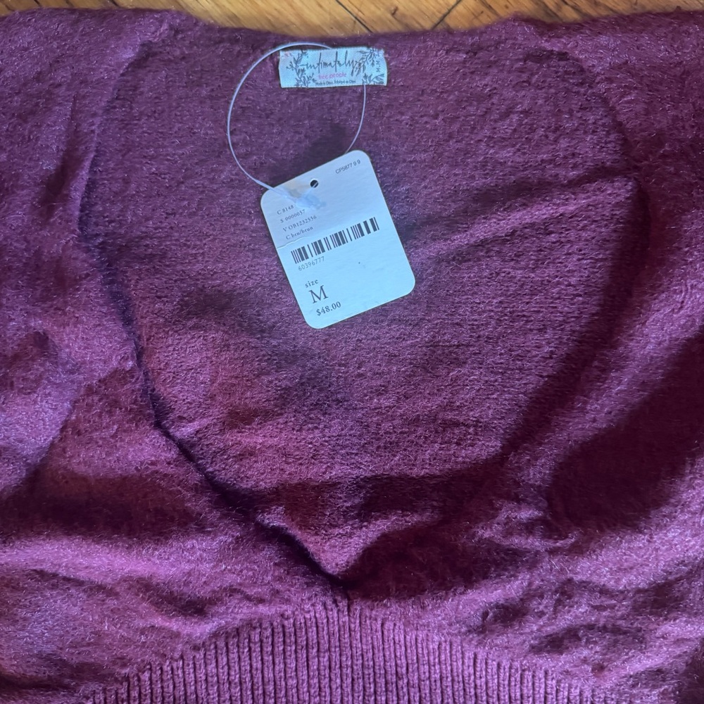 Free People Intimately She Cute Cozy Fuzzy Crop Top: Medium - Picture 5 of 8